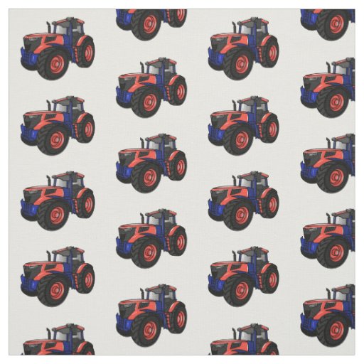 Tractor cartoon illustration  fabric