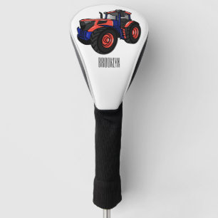 Tractor cartoon illustration golf head cover