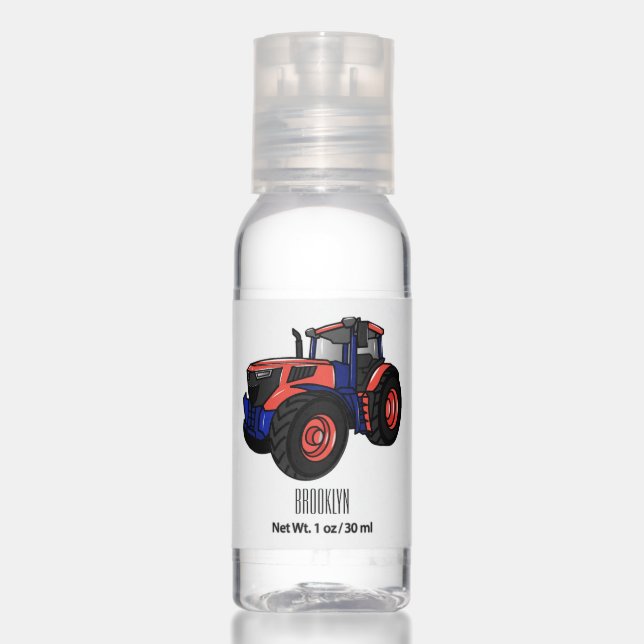 Tractor cartoon illustration  hand sanitizer (Front)