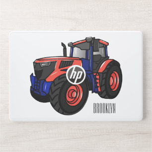 Tractor cartoon illustration HP laptop skin
