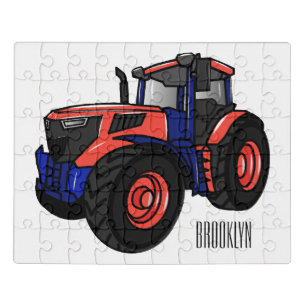 Tractor cartoon illustration  jigsaw puzzle