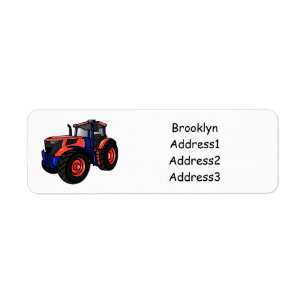 Tractor cartoon illustration label