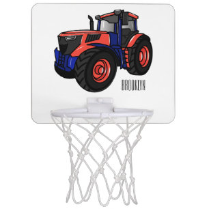 Tractor cartoon illustration  mini basketball hoop