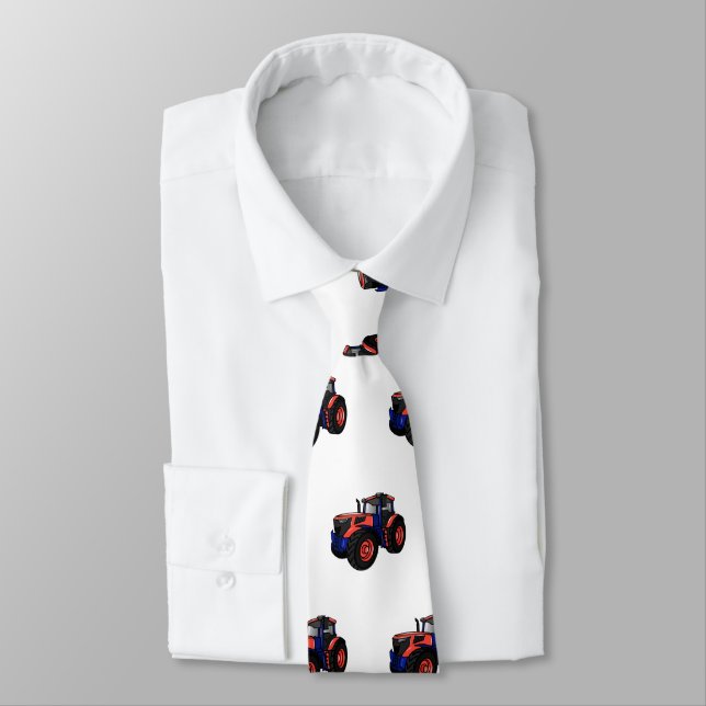 Tractor cartoon illustration  neck tie (Tied)