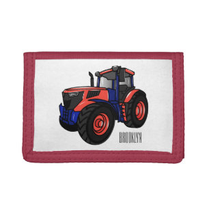 Tractor cartoon illustration  trifold wallet