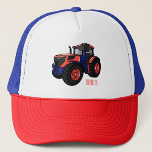 Tractor cartoon illustration  trucker hat