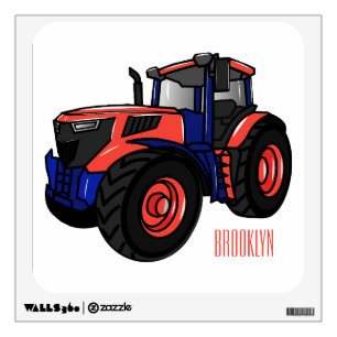 Tractor cartoon illustration wall decal