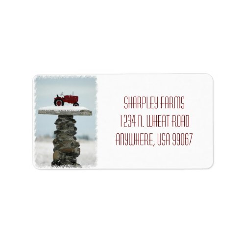 Tractor Christmas Address Labels