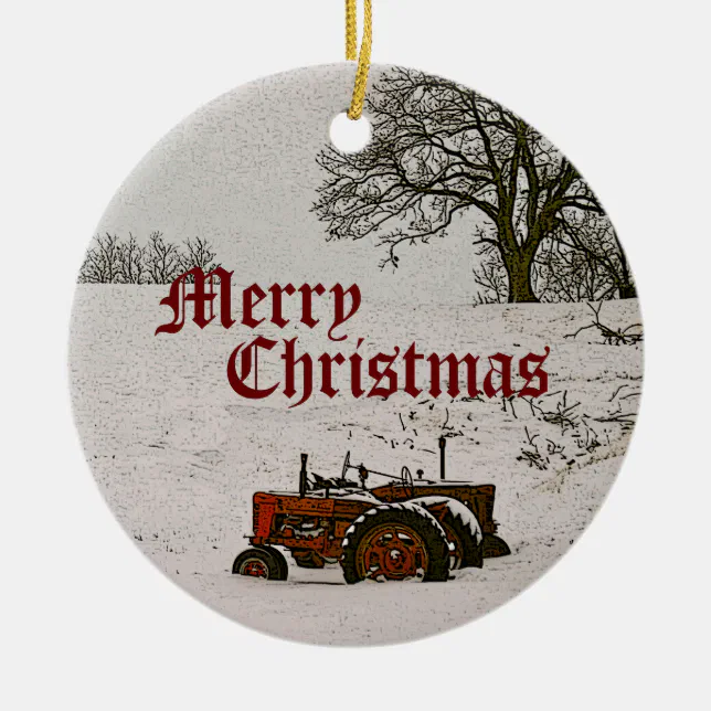 Tractor Christmas Ornament Zazzle