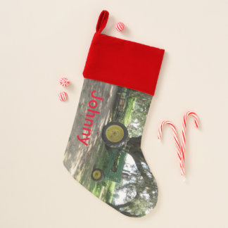 Tractor Christmas Stocking