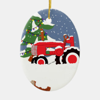 Ford tractor ornaments