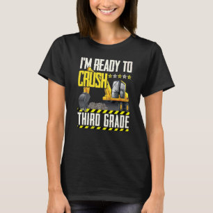 Tractor Construction Vehicle Ready To Crush Third T-Shirt