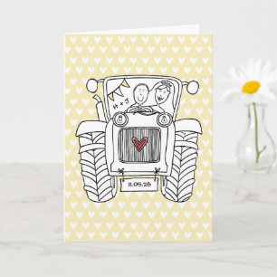 Tractor Country Wedding Card