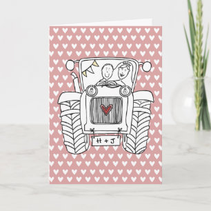 Tractor Country Wedding Card