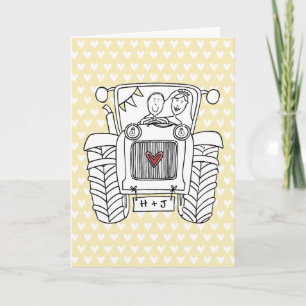Tractor Country Wedding Card