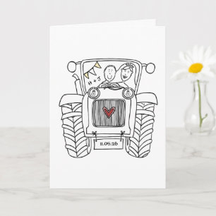 Tractor Country Wedding Card