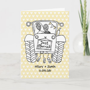 Tractor Country Wedding Card
