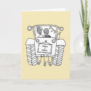 Tractor Country Wedding Card