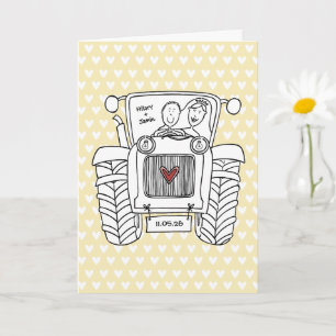 Tractor Country Wedding Card