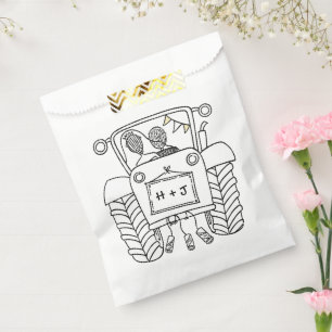 Tractor Country Wedding Favor Bag