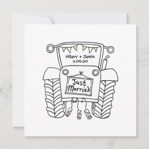 Tractor Country Wedding  Invitation