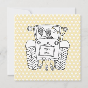 Tractor Country Wedding  Invitation