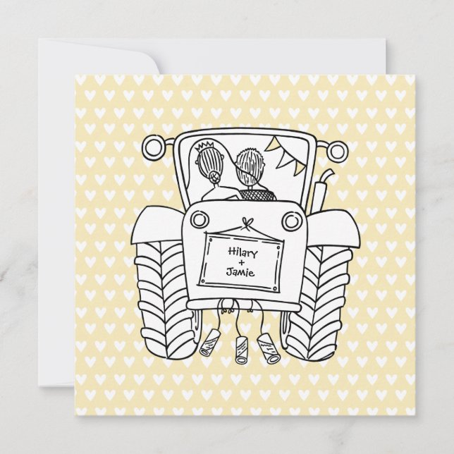 Tractor Country Wedding  Invitation (Front)