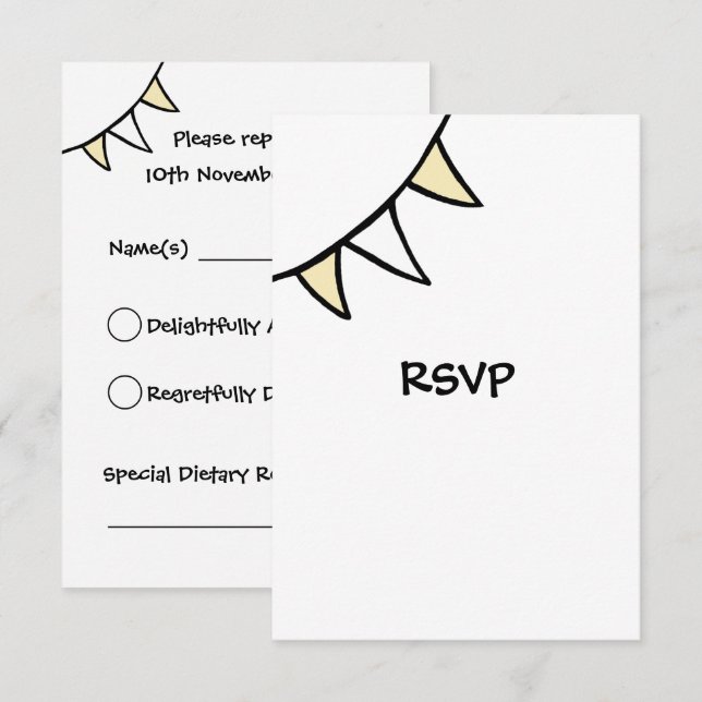 Tractor Country Wedding RSVP Card (Front/Back)