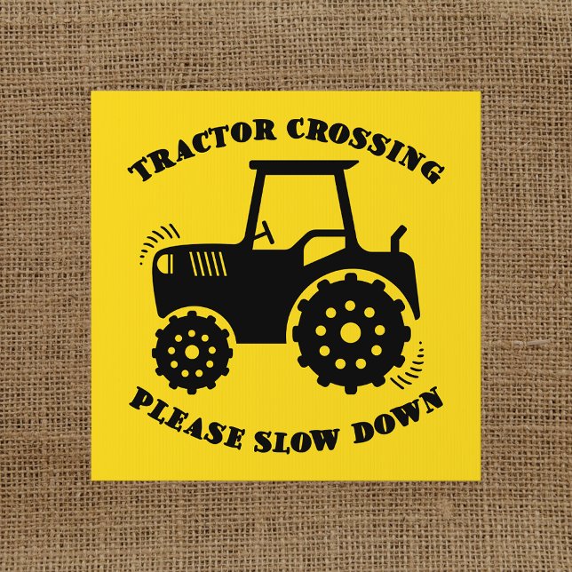 Tractor Crossing Please Slow Down Sign (Creator Uploaded)