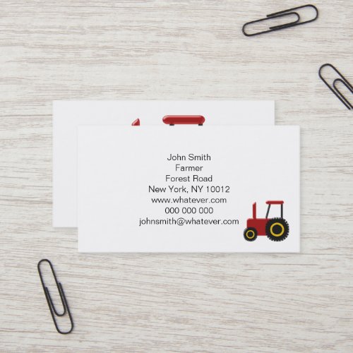Tractor Design Business Card