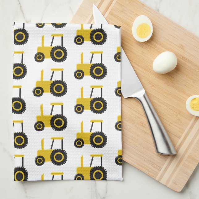 Tractor Design Kitchen Towel (Quarter Fold)