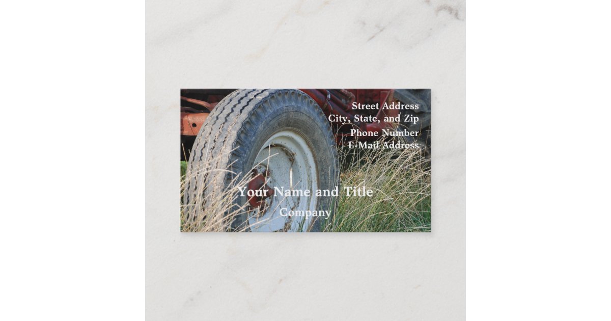 tractor details business card | Zazzle