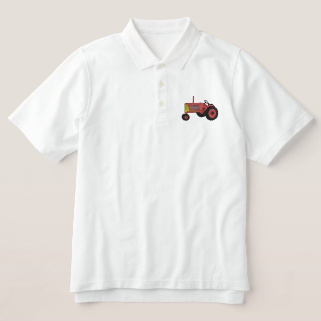 Tractor Embroidered Polo Shirt (Design Front)