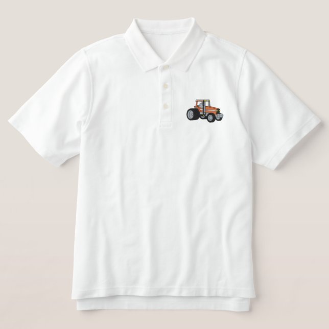 Tractor Embroidered Polo Shirt (Design Front)