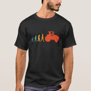 Tractor Evolution Retro Tractor Driver Farmer Vint T-Shirt
