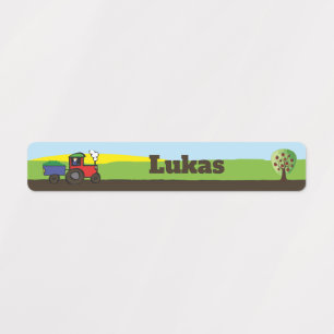 tractor farm 96 narrow kids' labels