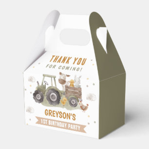 Tractor Farm Birthday Party Animals Barn Favor Boxes