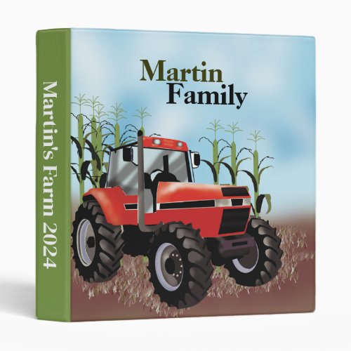Tractor Farm Farming Country Family 3 Ring Binder