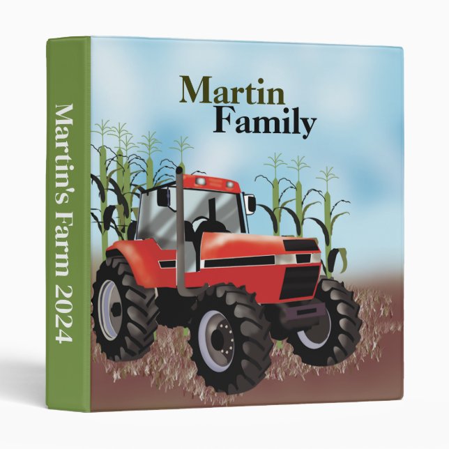 Tractor Farm Farming Country Family 3 Ring Binder (Front/Spine)