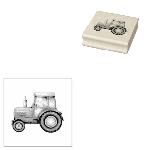 Tractor Farm Rubber Stamp