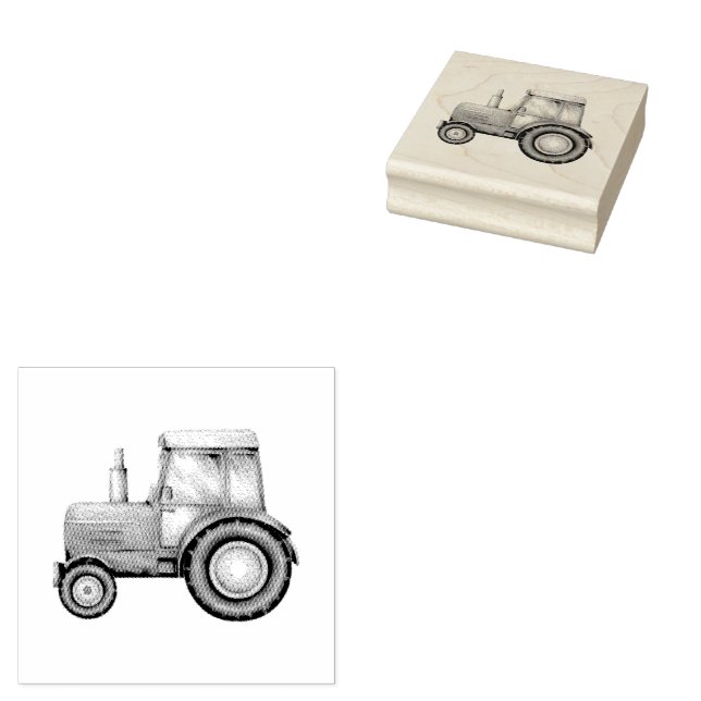  Tractor Farm  Rubber Stamp (Stamped)