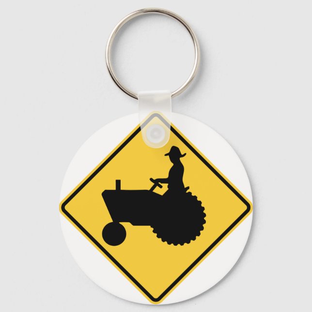 Tractor Farmer Sign Keychain (Front)