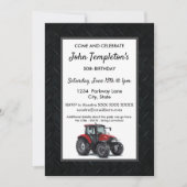 Tractor Farming  Birthday Party Men's Invitation (Front)