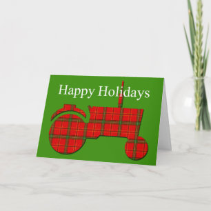 Tractor Farming Christmas Card
