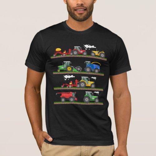 Tractor farming combine harvester  agriculture T_Shirt