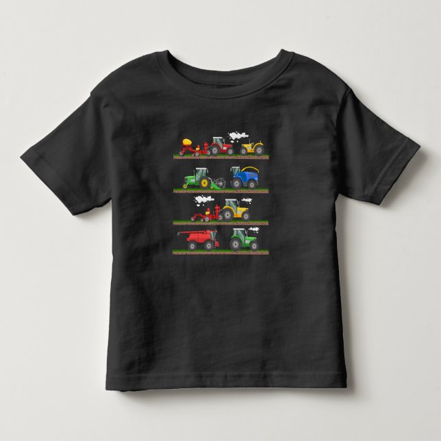 Tractor farming combine harvester  agriculture toddler t-shirt (Front)