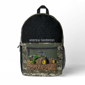 Tractor Farming Equipment Cool Agriculture Printed Backpack