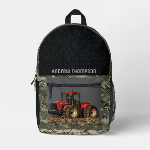 Tractor Farming Equipment Cool Agriculture  Printed Backpack