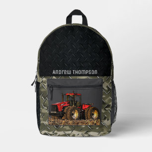 Tractor Farming Equipment Cool Agriculture Printed Backpack