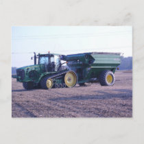 Tractor Farming Grain Buggy Harvest Post Card
